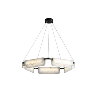 Syphaen Lustre Métal Albâtre Luxe Postmoderne