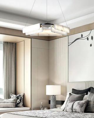 Syphaen Lustre Métal Albâtre Luxe Postmoderne