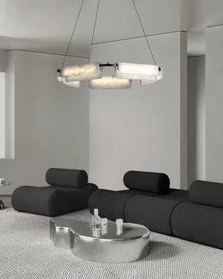 Syphaen Lustre Métal Albâtre Luxe Postmoderne