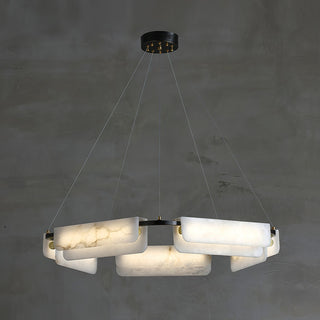 Syphaen Lustre Métal Albâtre Luxe Postmoderne