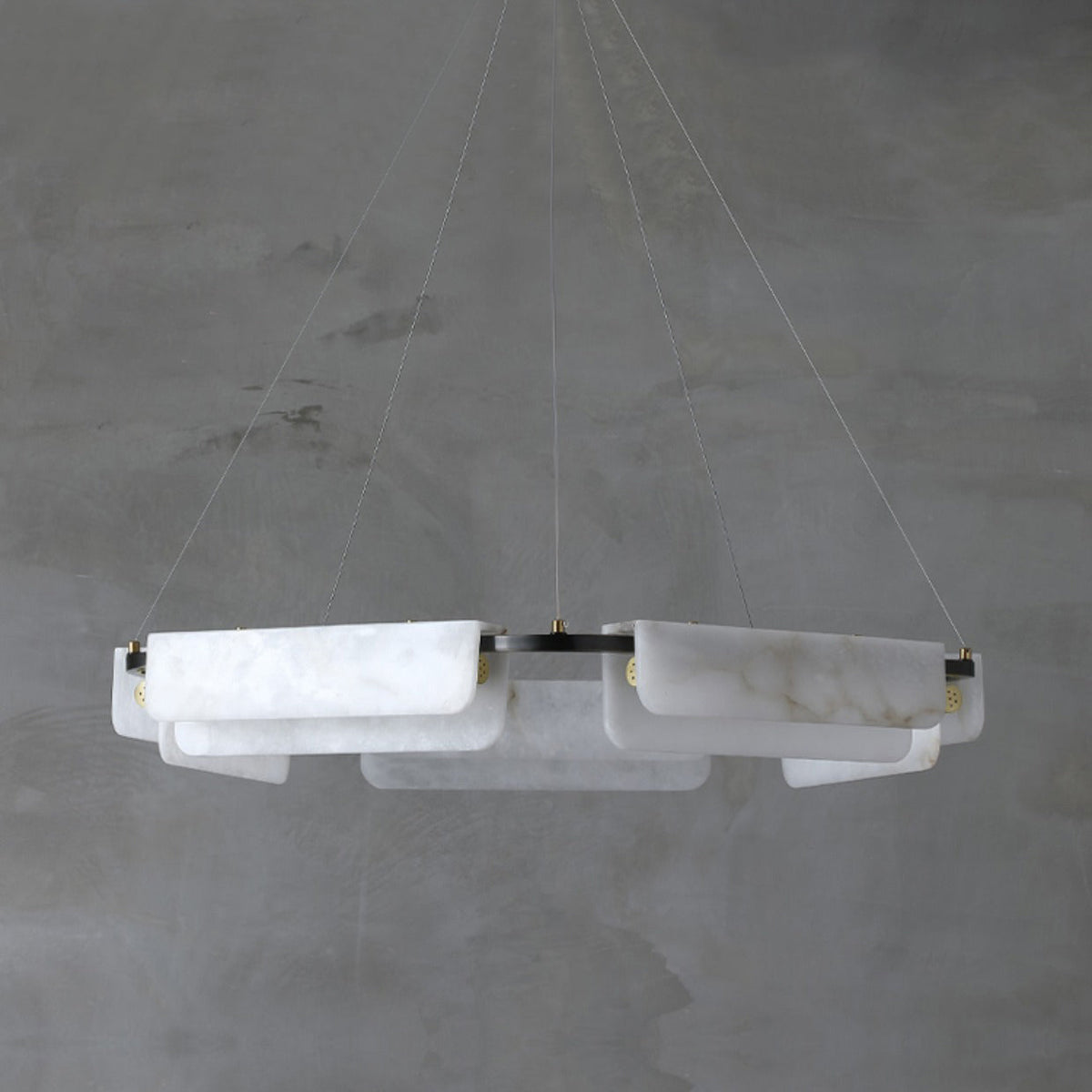 Syphaen Lustre Métal Albâtre Luxe Postmoderne
