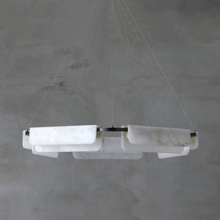 Syphaen Lustre Métal Albâtre Luxe Postmoderne