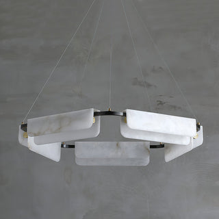 Syphaen Lustre Métal Albâtre Luxe Postmoderne
