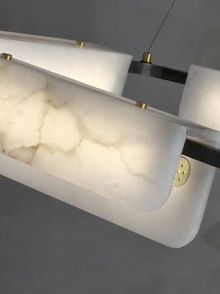 Syphaen Lustre Métal Albâtre Luxe Postmoderne