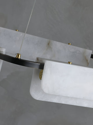 Syphaen Lustre Métal Albâtre Luxe Postmoderne