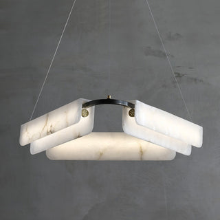 Syphaen Lustre Métal Albâtre Luxe Postmoderne