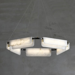 Syphaen Lustre Métal Albâtre Luxe Postmoderne