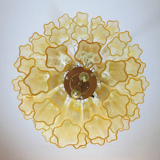 Aurora Lustre Jaune Verre Tube Étagé Chaud