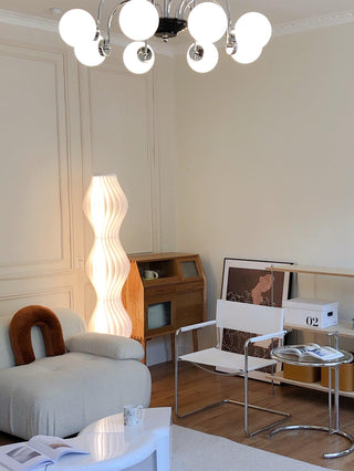 Lustra Lustre Cadre en Tige et Blanc