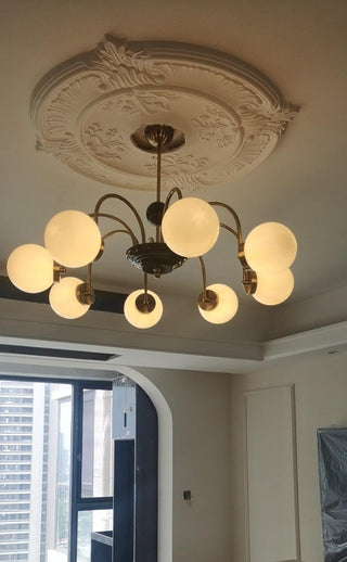 Lustra Lustre Cadre en Tige et Blanc