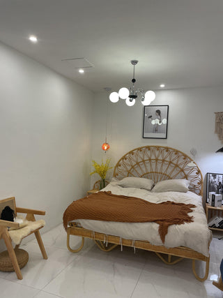 Lustra Lustre Cadre en Tige et Blanc