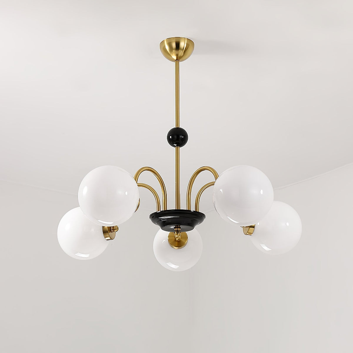 Arlelia Lustre Cadre en Tige et Blanc