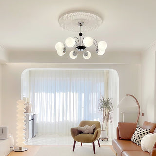Lustra Lustre Cadre en Tige et Blanc