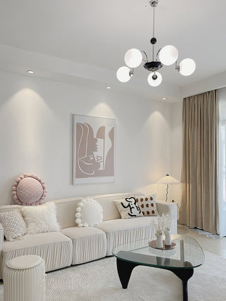 Lustra Lustre Cadre en Tige et Blanc