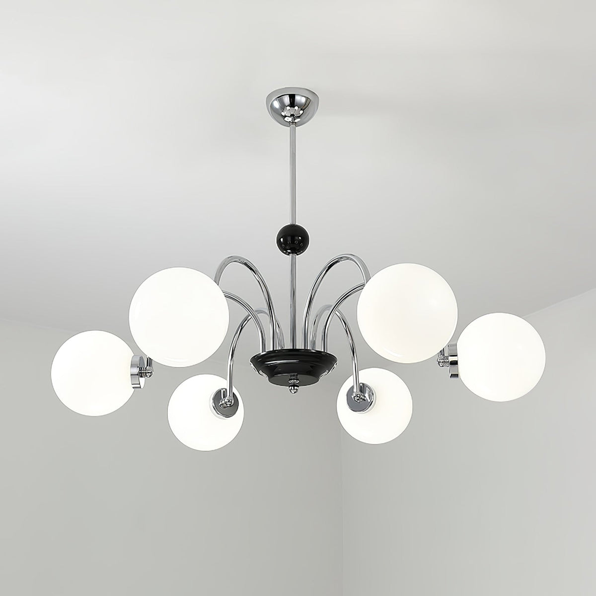 Arlelia Lustre Cadre en Tige et Blanc