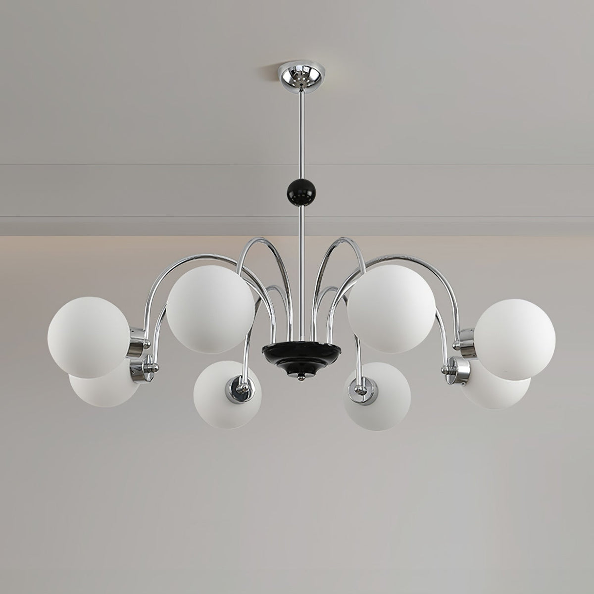 Arlelia Lustre Cadre en Tige et Blanc