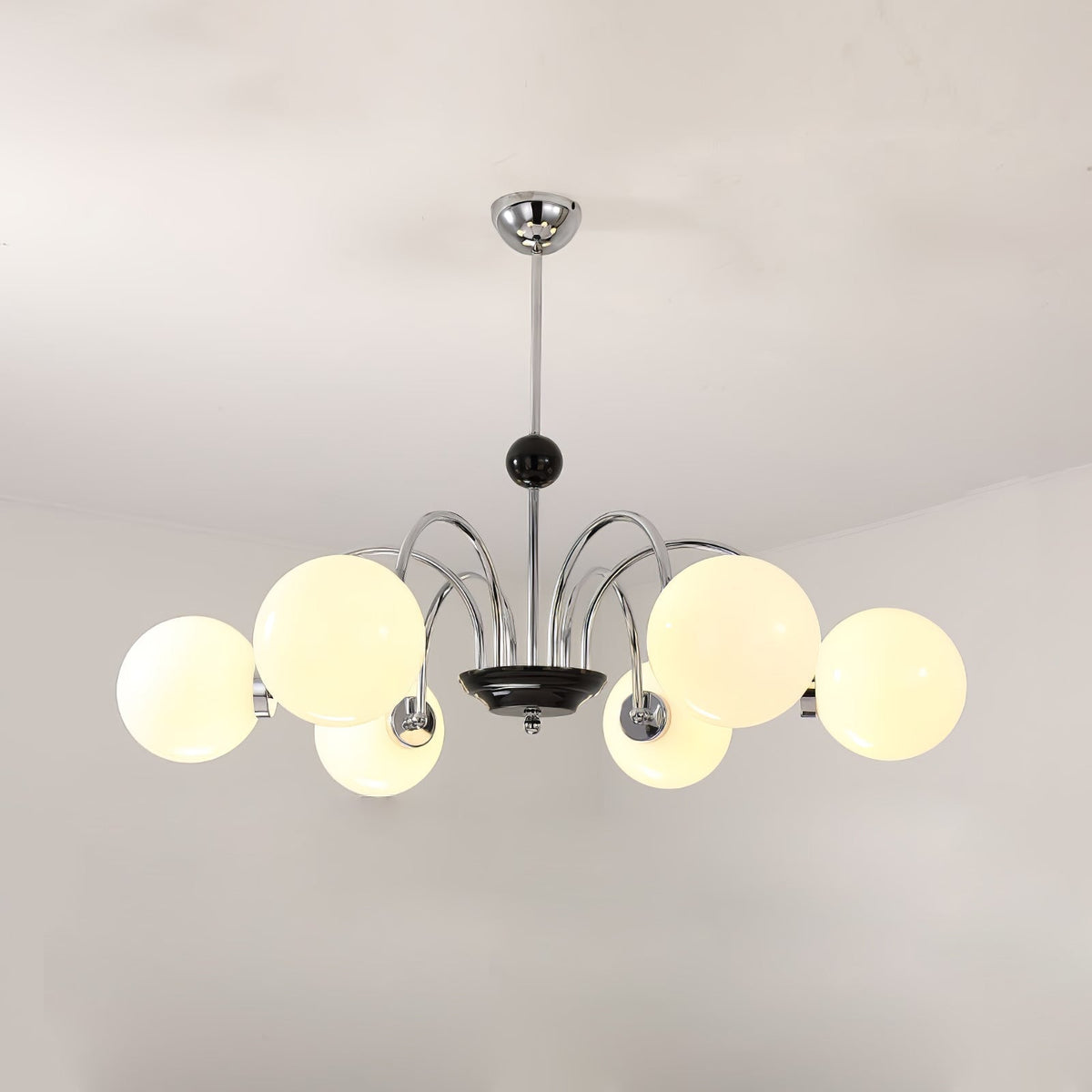 Arlelia Lustre Cadre en Tige et Blanc