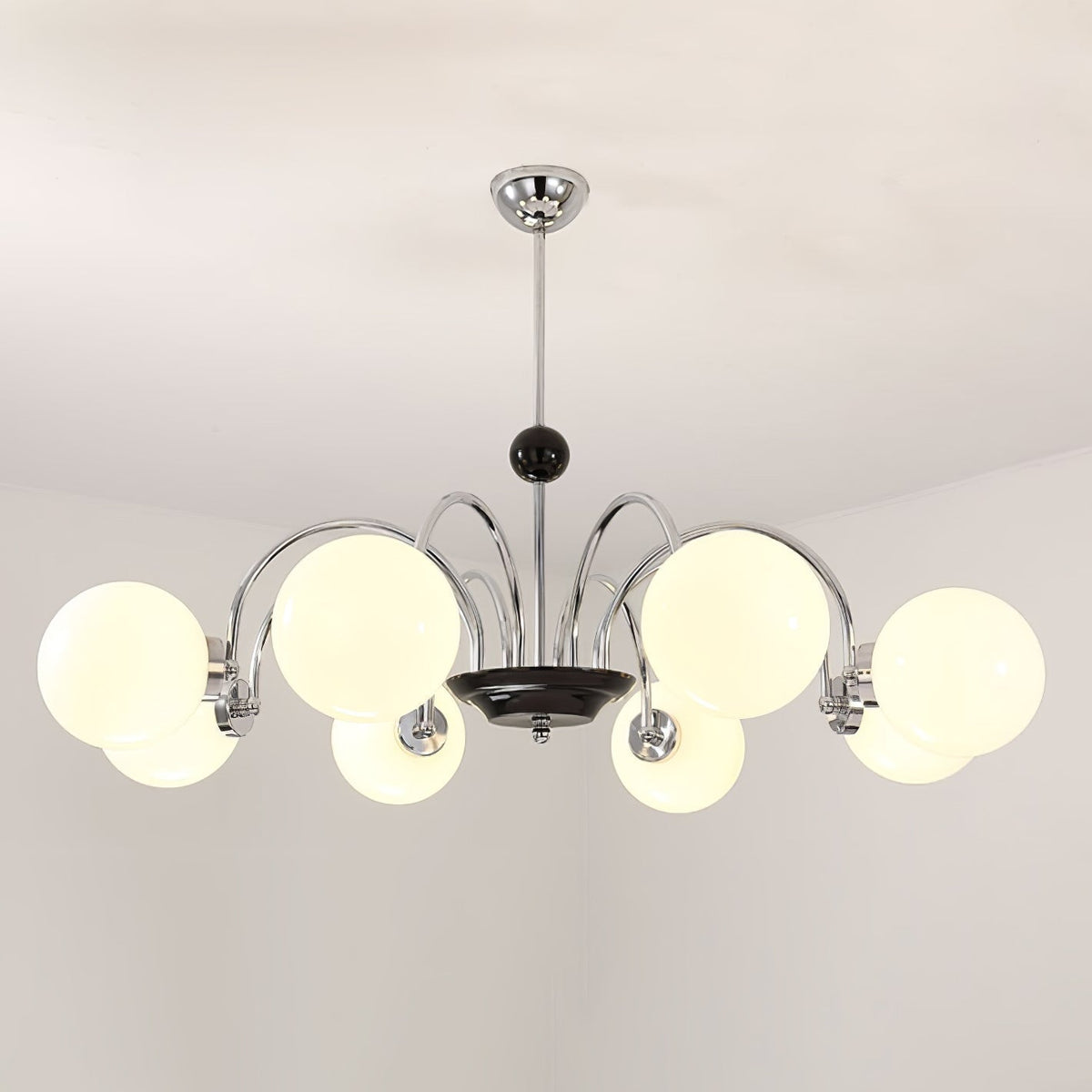 Arlelia Lustre Cadre en Tige et Blanc