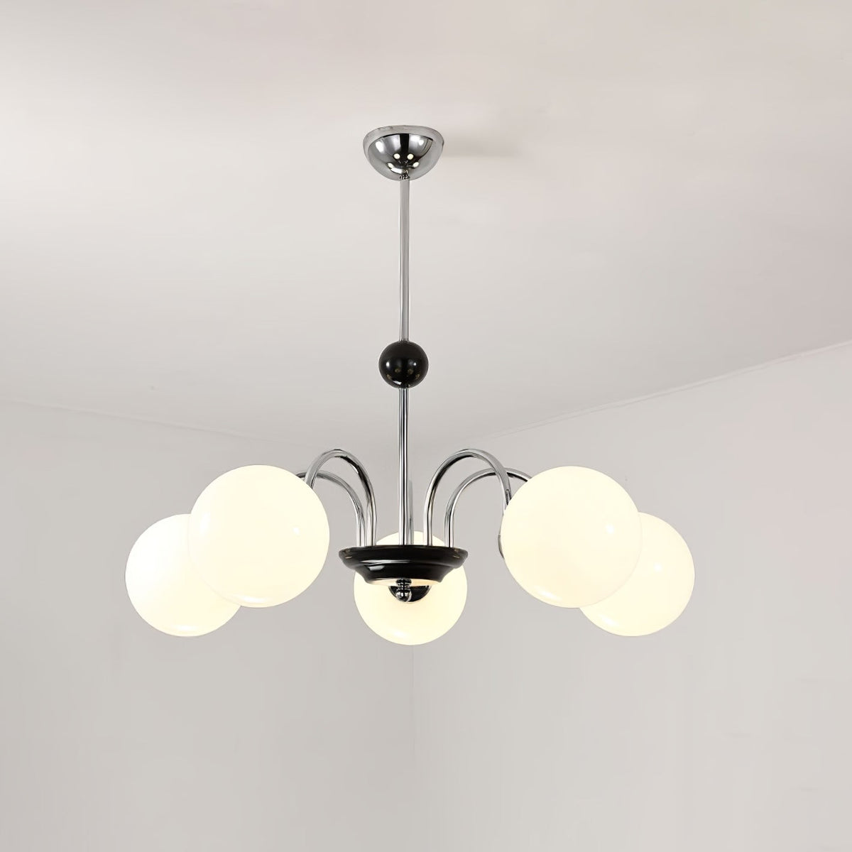 Arlelia Lustre Cadre en Tige et Blanc