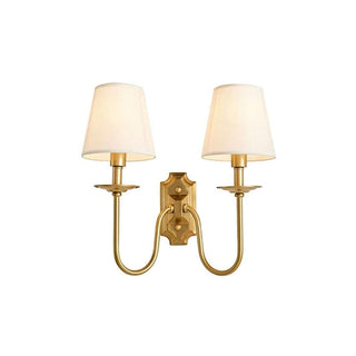 Chloe Applique Murale Vintage avec Abat-Jours en Tissu