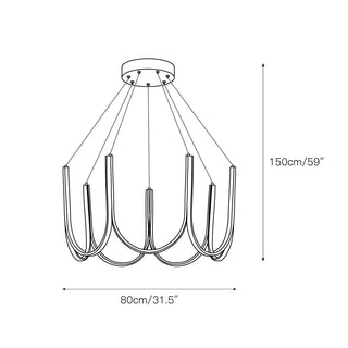Otheara Lustre Métal LED Minimaliste Moderne