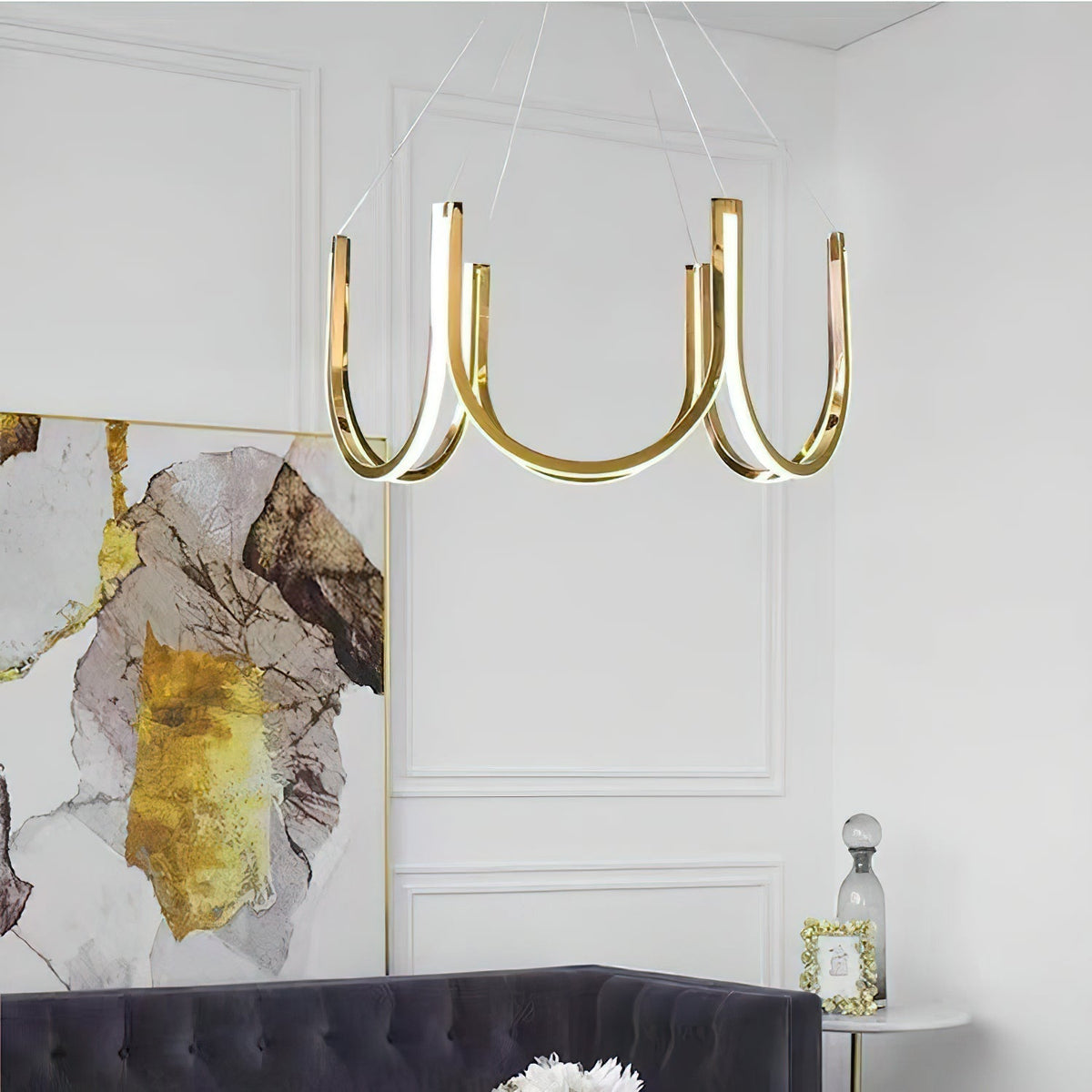 Otheara Lustre Métal LED Minimaliste Moderne