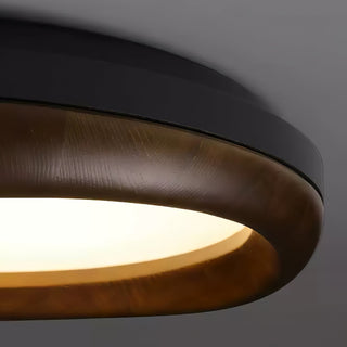 Eurtheara Plafonnier Bois Verre Organique