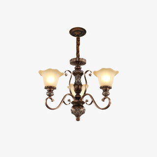 Arisha Rétro Fleur Suspension Métal Verre Salon Chambre à Coucher