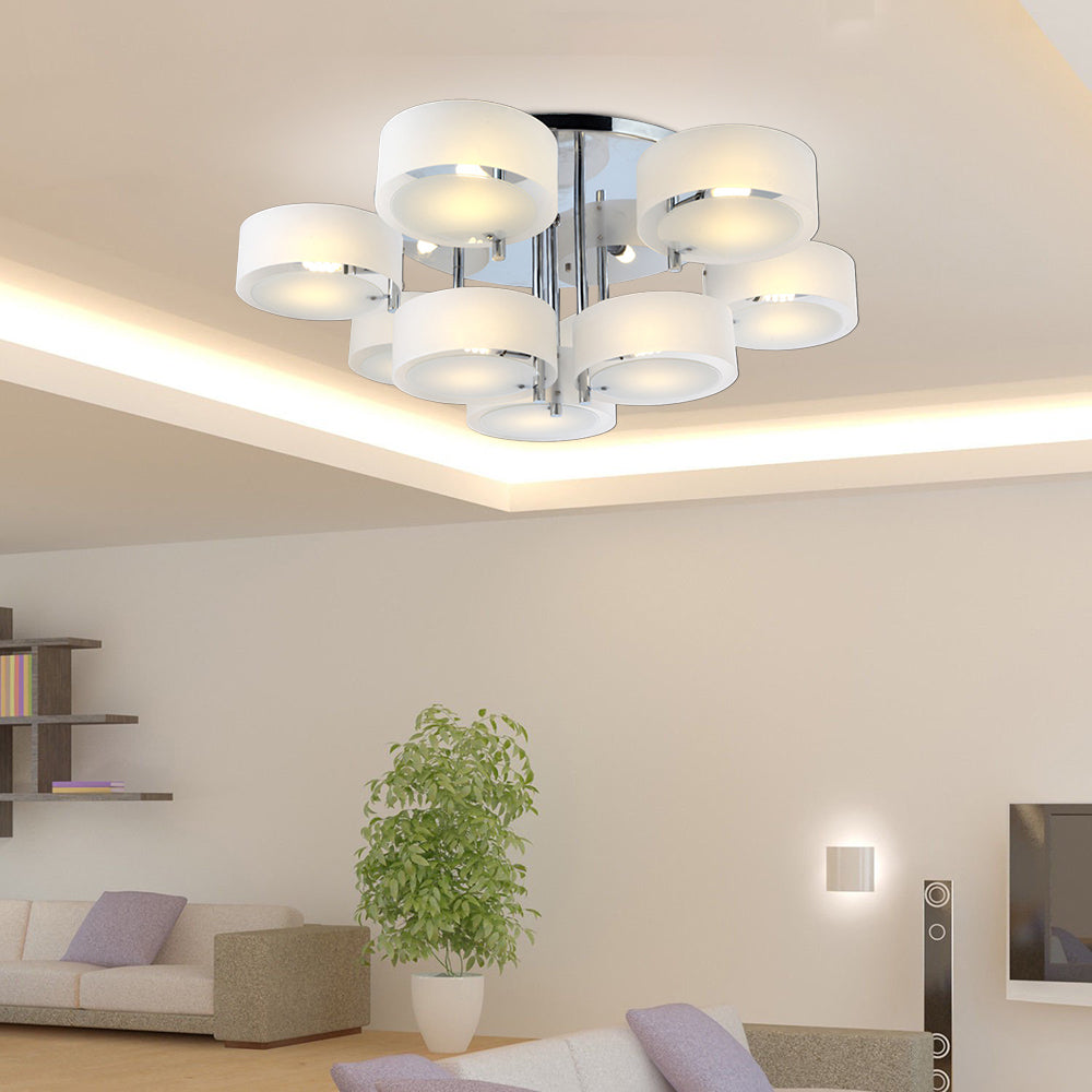 Arisha Moderne Rond Acrylique Verre Plafonnier Couloir