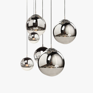 Valentina Industriel Rond Métal Verre Suspension Salon