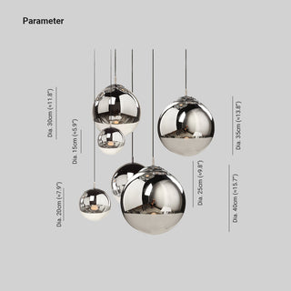 Valentina Industriel Rond Métal Verre Suspension Salon