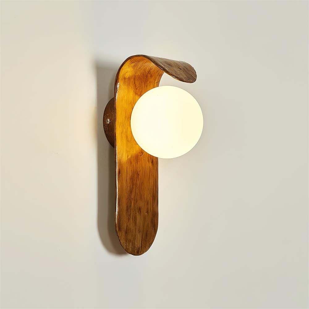 Gavino Wooden Wall Lamp-Neutral Decor