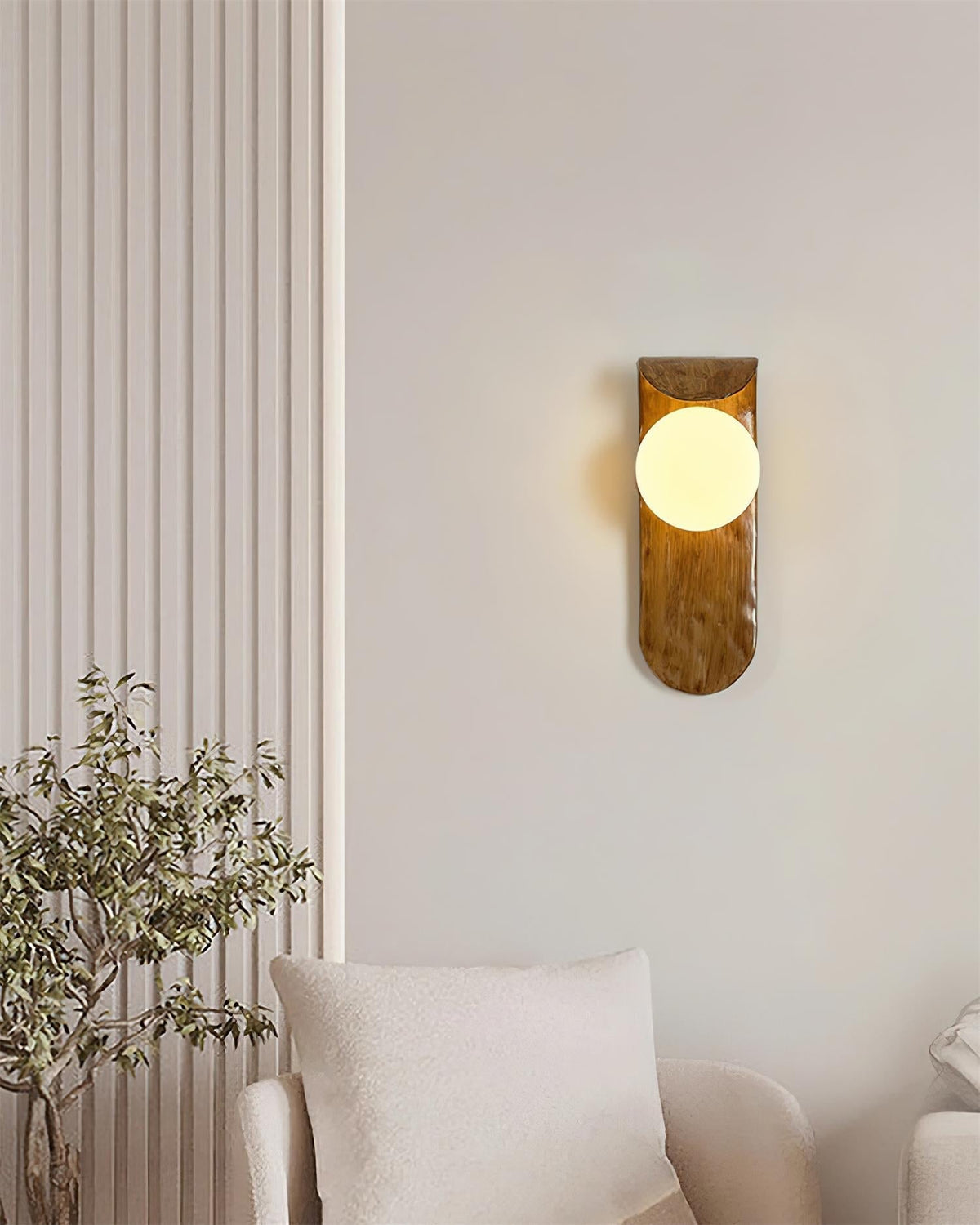 Gavino Wooden Wall Lamp-Neutral Decor