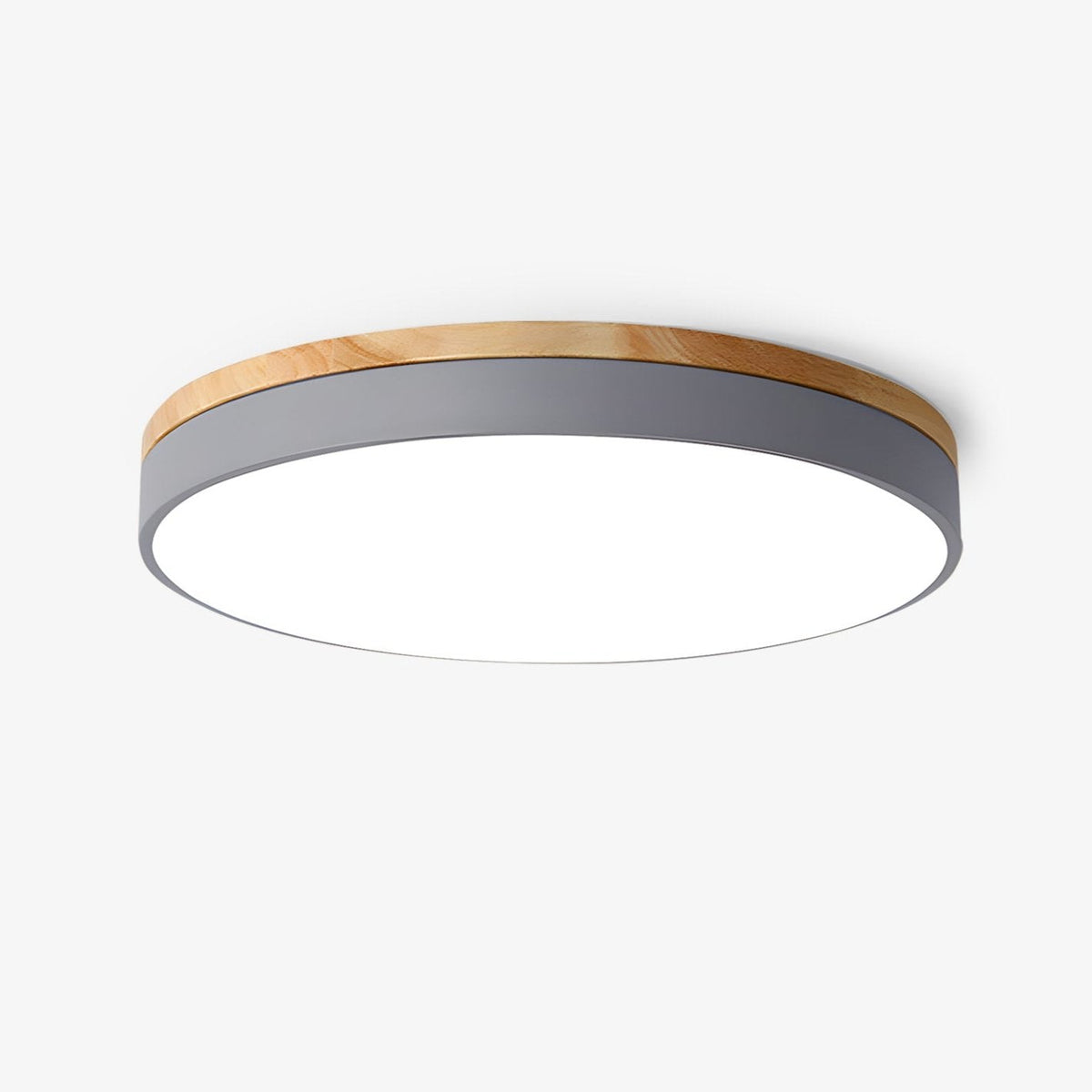 Kalelise Lampe Plafonnier Circulaire en Bois Moderne Minimaliste