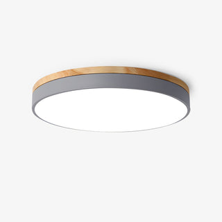 Solara Lampe Plafonnier Circulaire en Bois Moderne Minimaliste