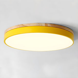 Solara Lampe Plafonnier Circulaire en Bois Moderne Minimaliste