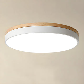 Solara Lampe Plafonnier Circulaire en Bois Moderne Minimaliste