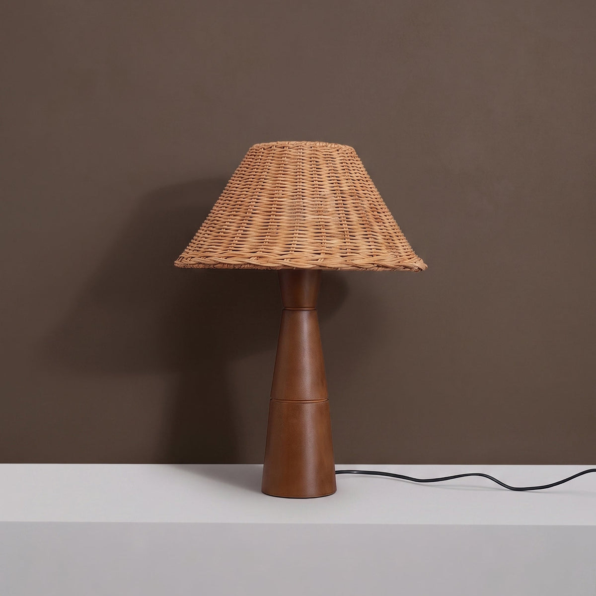 Lifestyle shot of the Zaya Table Lamp in a contemporary home.
