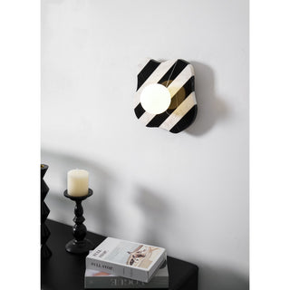 Curinis Applique Murale Marbre Zebra Verre