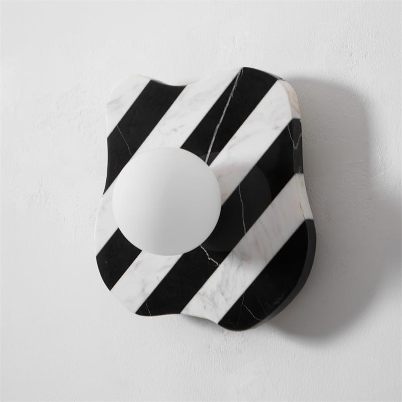 Curinis Applique Murale Marbre Zebra Verre