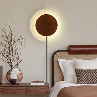 Crescent Halo Plug-in Wall Sconce-Neutral Decor