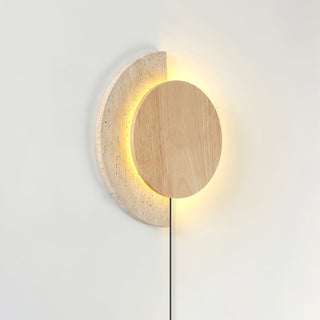 Crescent Halo Plug-in Wall Sconce-Neutral Decor