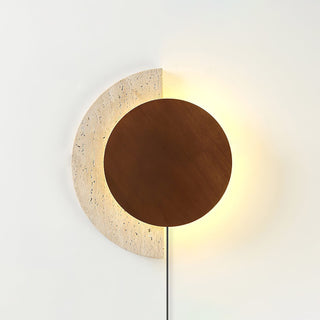 Crescent Halo Plug-in Wall Sconce-Neutral Decor