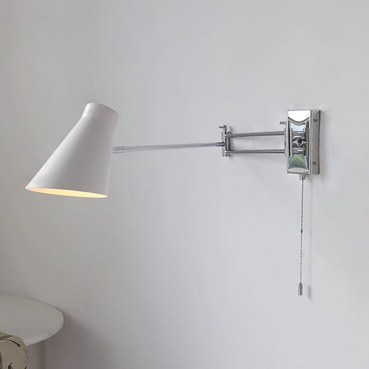Wall Lamp Swing Arm Chrome Adjustable Industrial-Neutral Decor