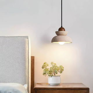 Zophaos Étagé-Cloche Travertin Pendentif Lumière