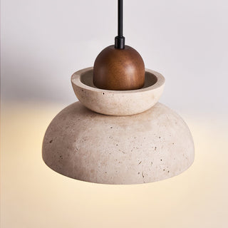 Zophaos Étagé-Cloche Travertin Pendentif Lumière