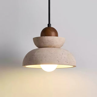 Zophaos Étagé-Cloche Travertin Pendentif Lumière