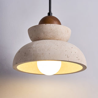 Zophaos Étagé-Cloche Travertin Pendentif Lumière
