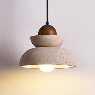Zophaos Étagé-Cloche Travertin Pendentif Lumière