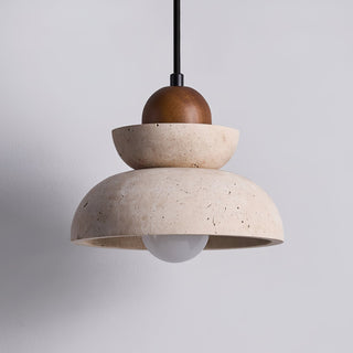 Zophaos Étagé-Cloche Travertin Pendentif Lumière
